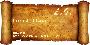 Legath Ilona névjegykártya